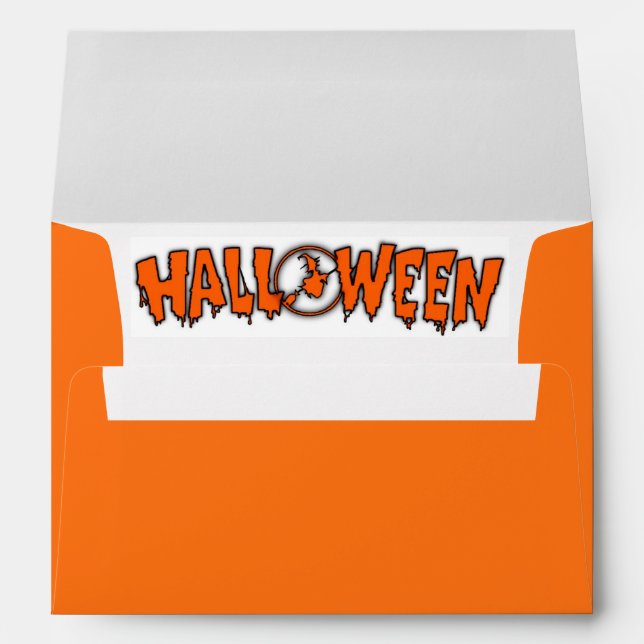 A7 Greeting Card/Halloween with Witch Envelope (Back (Bottom))