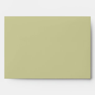 A7 Light Sage Green Damask Flap Monogram Envelopes