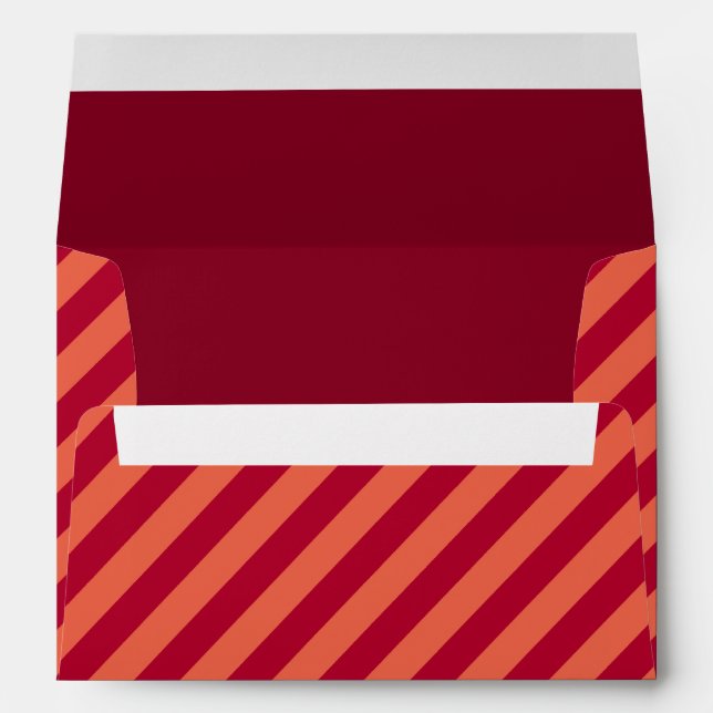 A7 Red and Orange Striped Envelopes (Back (Bottom))