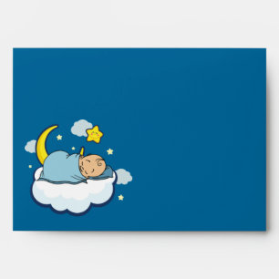 A7 Sleeping Baby Boy Baby Shower Envelopes