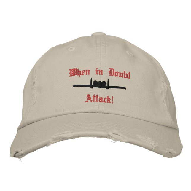 A-10 Attack Golf Hat W/Call Sign on Back (Front)