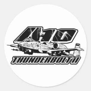 A-10 Thunderbolt II Classic Round Sticker Sticker