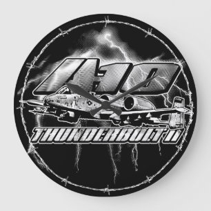 A-10 Thunderbolt II Large Clock Acrylic Wall Clock