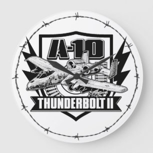 A-10 Thunderbolt II Large Clock Acrylic Wall Clock