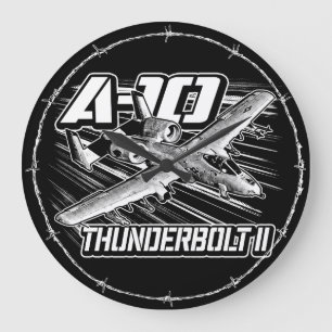 A-10 Thunderbolt II Large Clock Acrylic Wall Clock