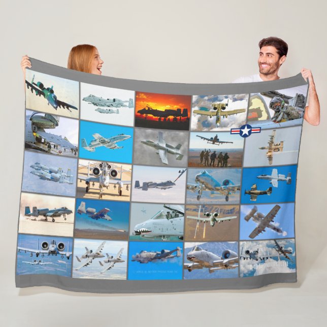 A-10 THUNDERBOLT II “MONTAGE” FLEECE BLANKET (In Situ)