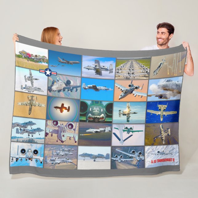 A-10 THUNDERBOLT II “MONTAGE” FLEECE BLANKET (In Situ)