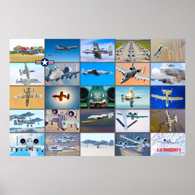 A-10 THUNDERBOLT II “MONTAGE” POSTER (Front)