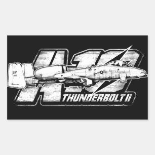 A-10 Thunderbolt II Rectangular Sticker Sticker