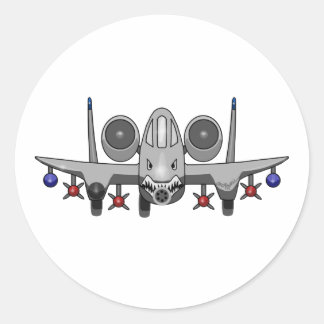 A-10 Warthog Fighter Classic Round Sticker