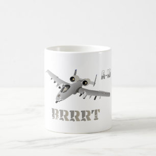 A-10 Warthog Jet Aircraft BRRRT Coffee Mug