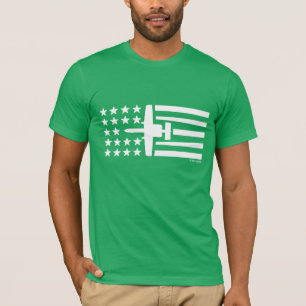 A-10 Warthog Jet Stars and Stripes All White T-Shirt