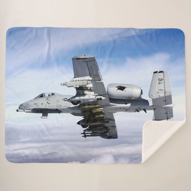 A-10 WARTHOG SHERPA BLANKET (Front (Horizontal))
