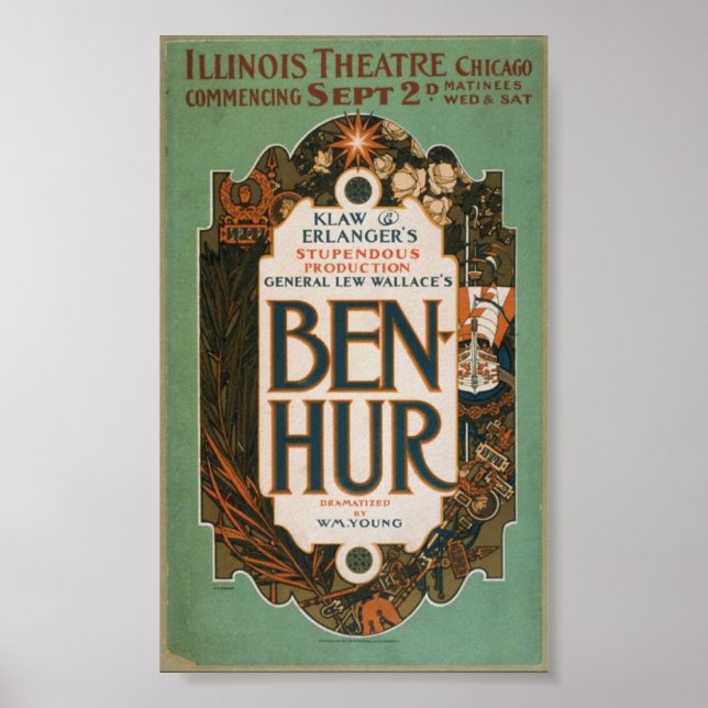 A 1901 theatre production vintage poster (Front)