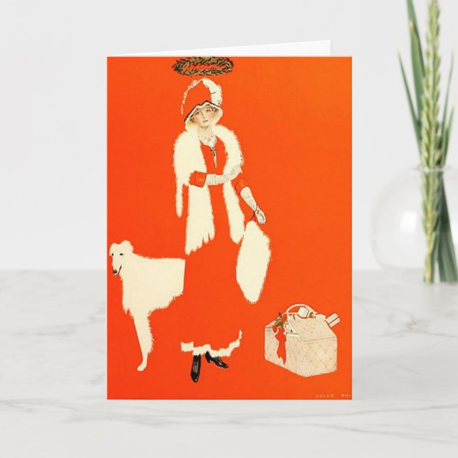 A 1911 Coles Phillips Xmas Illustration Holiday Card (Front)