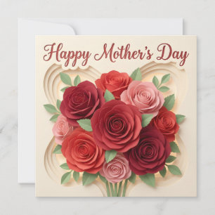 A 3D Papercut Mother's Day Card