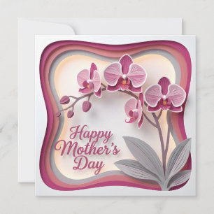 A 3D Papercut Mother's Day Card