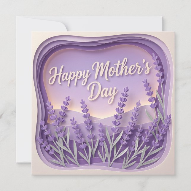 A 3D Papercut Mother's Day Card (Front)