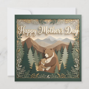 A 3D Papercut Mother's Day Card
