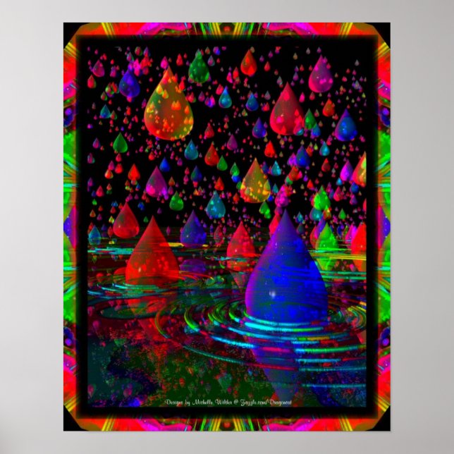 A 3D Raindrop Fantasy Poster (Front)
