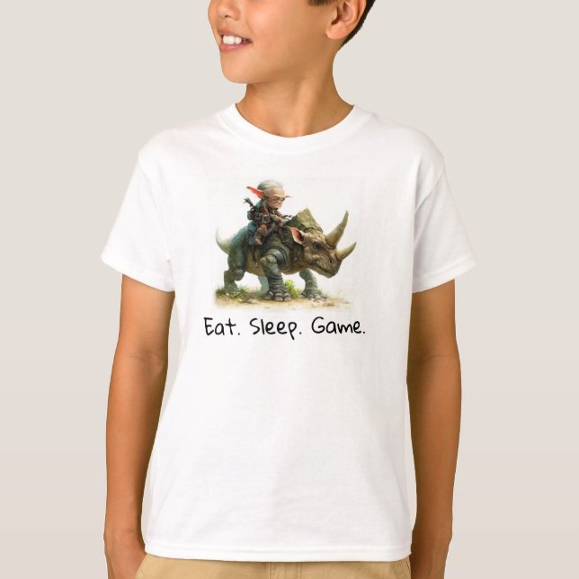 A 3D Render of a Fearless Gnome Warrior T-Shirt (Front)