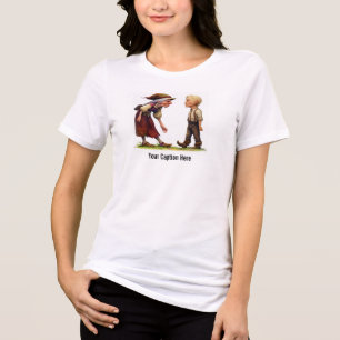 A 3D Render of an Angry Female Elf Yelling Tri-Blend Shirt