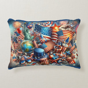 A 4th of July Celebration in Full Colour Decorative Cushion