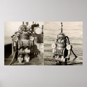 A 550 LB Diving Suit From The 1900's Poster