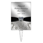 A 60th Diamond Wedding Anniversary Cake Topper