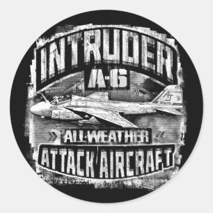 A-6 Intruder Classic Round Sticker Sticker