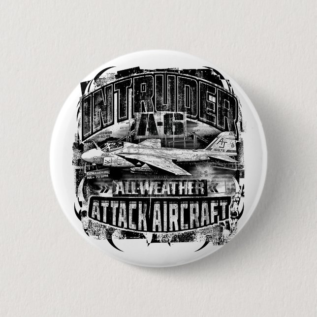 A-6 Intruder Pinback Button Button (Front)