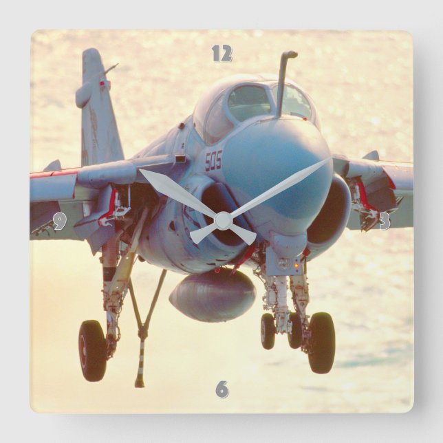 A-6 INTRUDER SQUARE WALL CLOCK (Front)