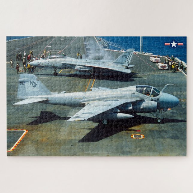 A-6E INTRUDER and F-14 TOMCAT (20x30 INCH) Jigsaw Puzzle (Horizontal)