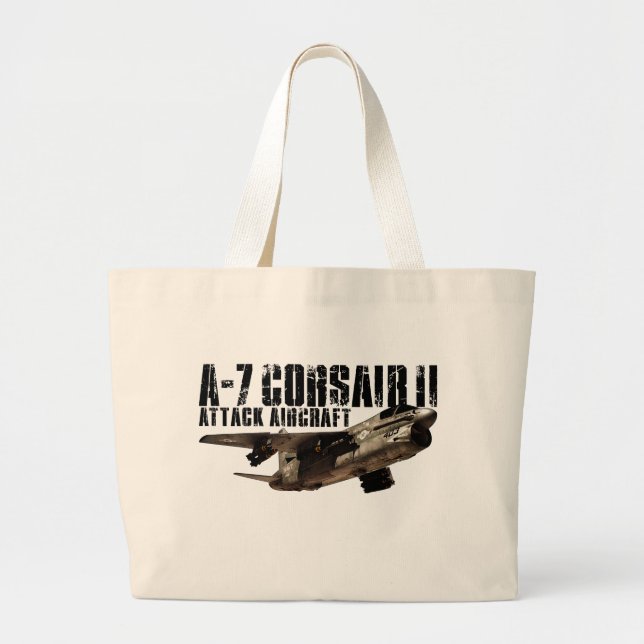 A-7 Corsair II Large Tote Bag (Front)