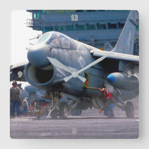A-7 CORSAIR II SQUARE WALL CLOCK