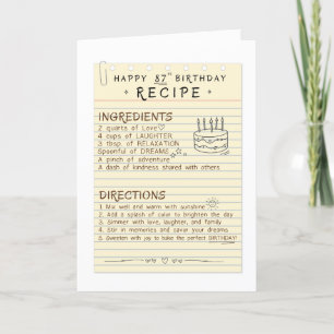 A 87th Birthday Card for Grandma