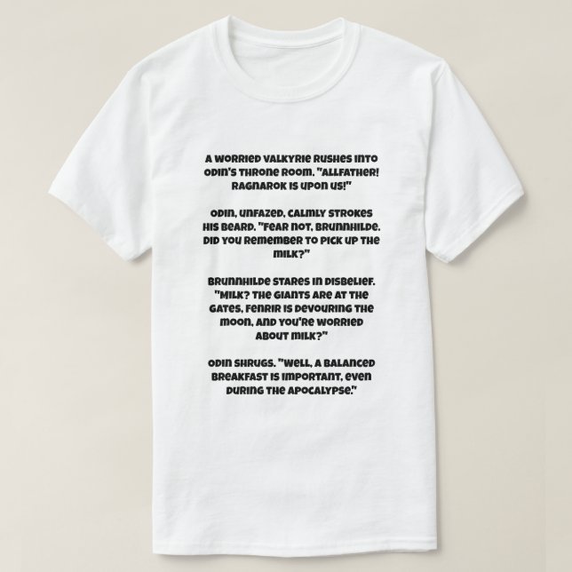 A ai joke about Ragnarok T-Shirt (Design Front)