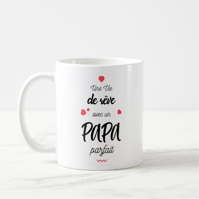 A année of rêve with a perfect dad coffee mug (Left)