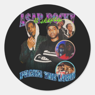 A$AP Rocky, A$AP Rocky Praise The Lord Classic Round Sticker