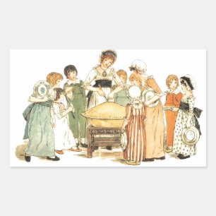 A Apple Pie: Cut It Rectangular Sticker