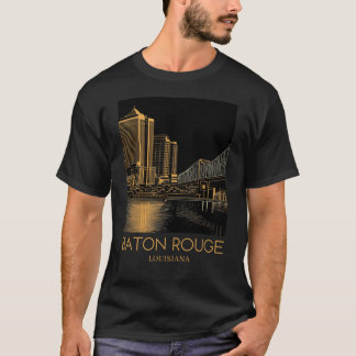 A Art Travel Print of Baton Rouge 3 T-Shirt