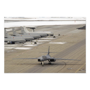 A B-1B Lancer arrives at Eielson Air Force Base Photo Print