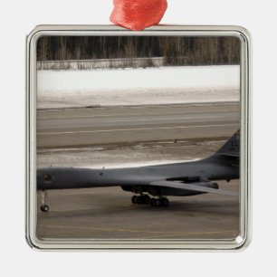 A B-1B Lancer performs a touch and go Metal Tree Decoration