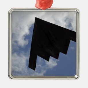 A B-2 Spirit in flight Metal Tree Decoration