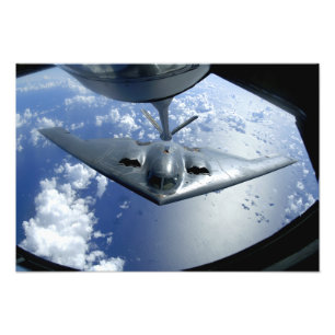 A B-2 Spirit moves into position for refueling Photo Print