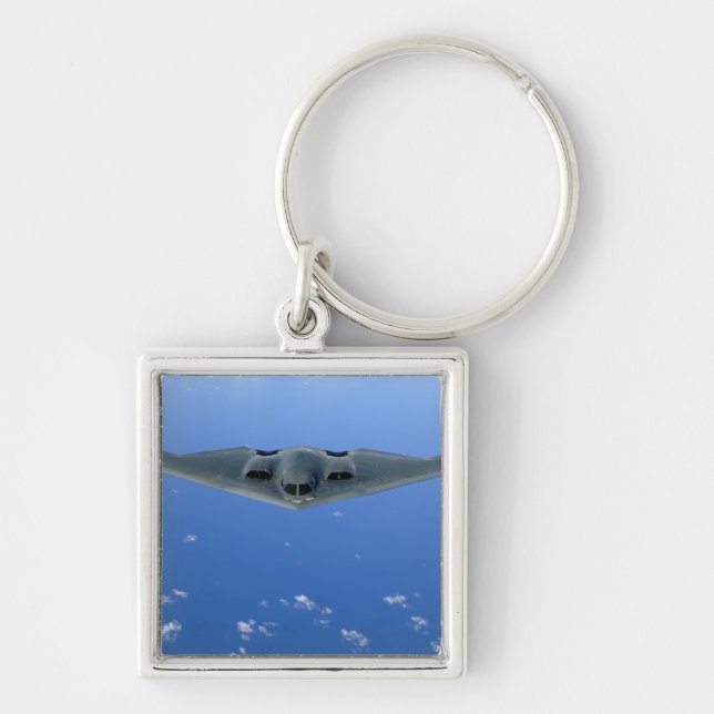 A B-2 Spirit soars through the sky Key Ring (Front)