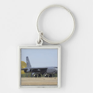 A B-52 Stratofortress deploys its drag chute Key Ring