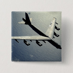A B-52 Stratofortress in flight 15 Cm Square Badge