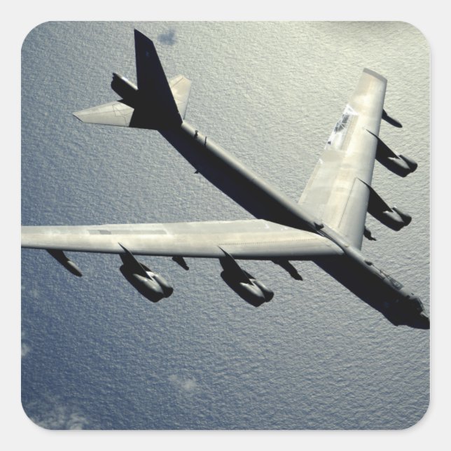 A B-52 Stratofortress in flight Square Sticker (Front)