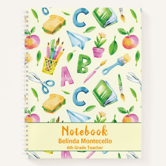A B C School Watercolor Notebook (Front)